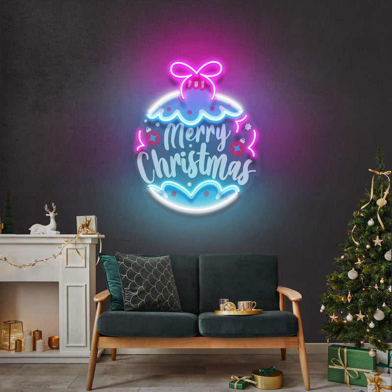 Christmas Bauble Art Neon Sign - Custom Neon Signs | LED Neon Signs | Zanvis Neon®