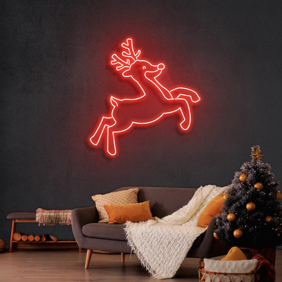 Christmas Neon Sign, Deer Neon Light, Handmade good Neon Sign