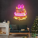 Christmas Gift Basket Neon Sign - Custom Neon Signs | LED Neon Signs | Zanvis Neon®