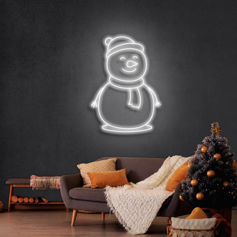 Christmas Snowman Neon Sign - Custom Neon Signs | LED Neon Signs | Zanvis Neon®