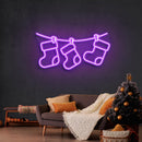 Christmas Socks Neon Sign - Custom Neon Signs | LED Neon Signs | Zanvis Neon®