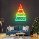 Christmas Tree Pyramid LED Neon Acrylic Artwork - Custom Neon Signs | LED Neon Signs | Zanvis Neon®