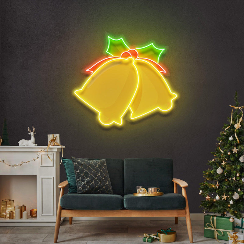 Christmas Double Bell Neon Sign
