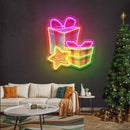 Colorful Christmas Gifts LED Neon Acrylic Artwork - Custom Neon Signs | LED Neon Signs | Zanvis Neon®