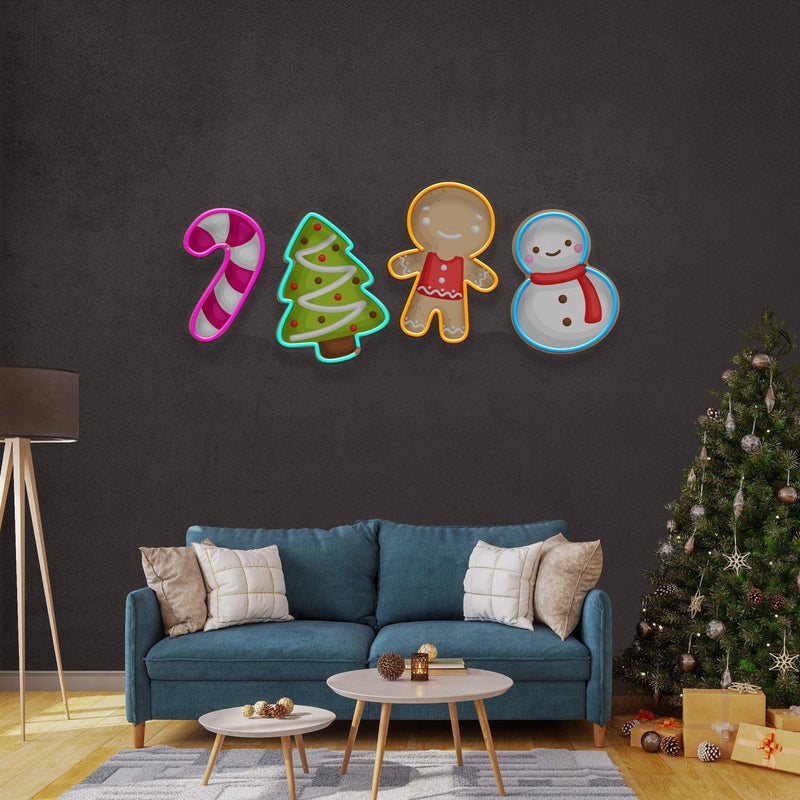 Colorful Toppers Christmas Neon Sign - Custom Neon Signs | LED Neon Signs | Zanvis Neon®