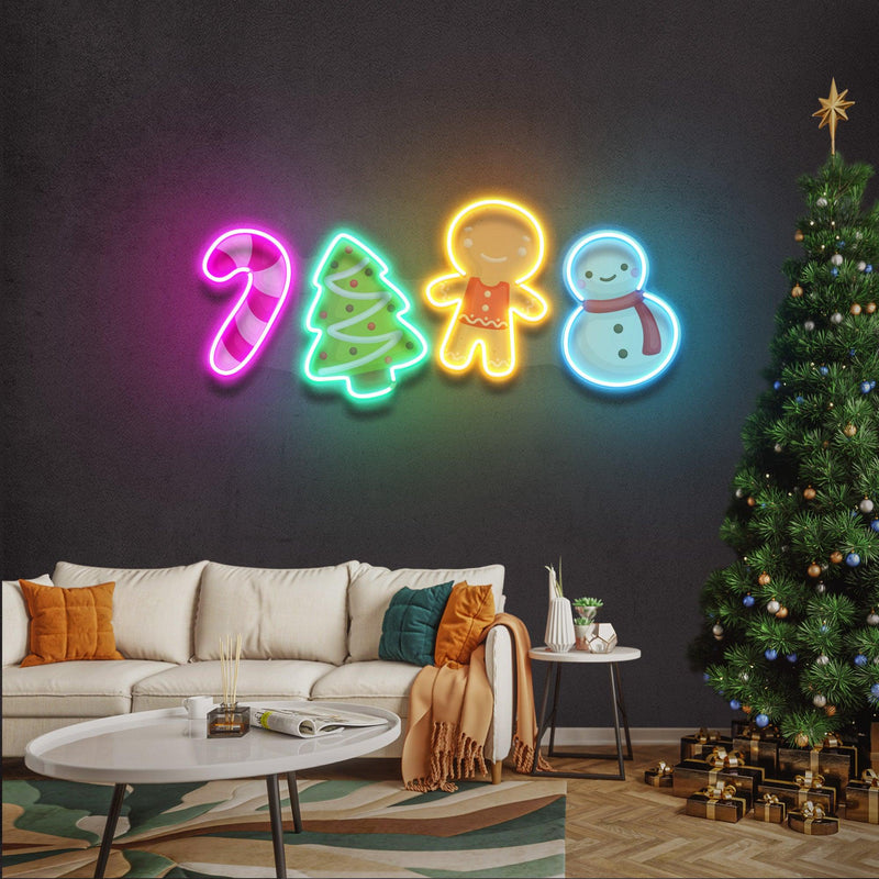 Colorful Toppers Christmas Neon Sign - Custom Neon Signs | LED Neon Signs | Zanvis Neon®