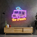 Ice Cream Bus Led Neon Acrylic Artwork - Custom Neon Signs | LED Neon Signs | Zanvis Neon®