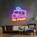 Ice Cream Bus Led Neon Acrylic Artwork - Custom Neon Signs | LED Neon Signs | Zanvis Neon®