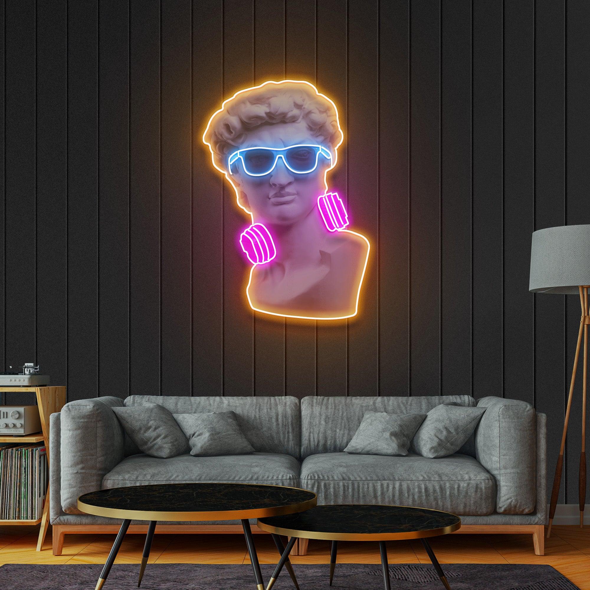 David Vibing Neon Acrylic Artwork - Custom Neon Signs | LED Neon Signs | Zanvis Neon®