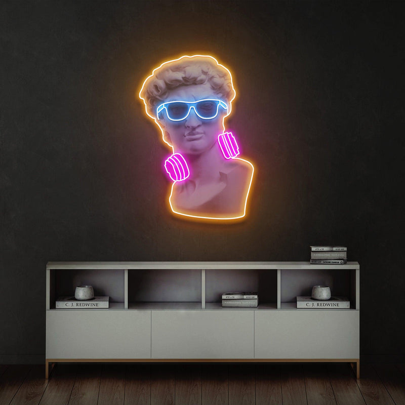 David Vibing Neon Acrylic Artwork - Custom Neon Signs | LED Neon Signs | Zanvis Neon®