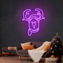 Dear Head Christmas Neon Sign - Custom Neon Signs | LED Neon Signs | Zanvis Neon®