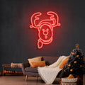 Dear Head Christmas Neon Sign - Custom Neon Signs | LED Neon Signs | Zanvis Neon®