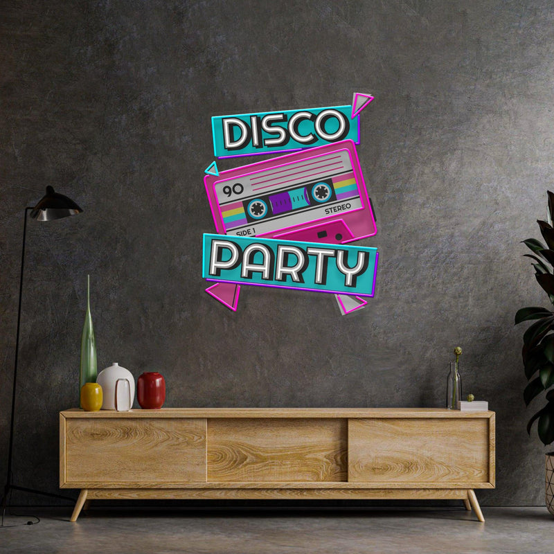 Disco Party Led Neon Acrylic Artwork - Custom Neon Signs | LED Neon Signs | Zanvis Neon®