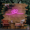 Double Heart Neon Sign - Custom Neon Signs | LED Neon Signs | Zanvis Neon®
