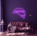 Dripping Lips Neon Sign - Custom Neon Signs | LED Neon Signs | Zanvis Neon®