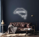 Dripping Lips Neon Sign - Custom Neon Signs | LED Neon Signs | Zanvis Neon®