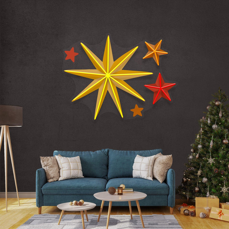Four Christmas Symbols LED Neon Sign Artwork - Custom Neon Signs | LED Neon Signs | Zanvis Neon®
