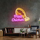 Fried Chicken Led Neon Acrylic Artwork - Custom Neon Signs | LED Neon Signs | Zanvis Neon®