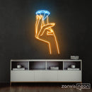 Diamond Hands Neon Sign - Custom Neon Signs | LED Neon Signs | Zanvis Neon®