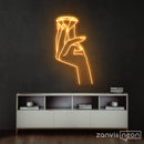 Diamond Hands Neon Sign - Custom Neon Signs | LED Neon Signs | Zanvis Neon®