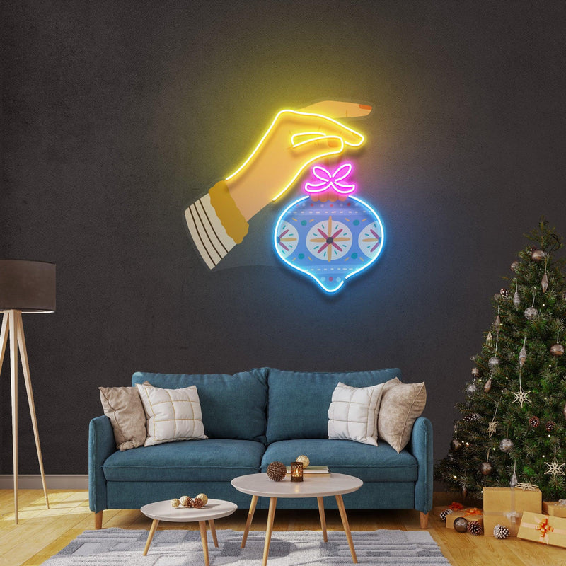 Hanging Christmas Bauble Neon Sign - Custom Neon Signs | LED Neon Signs | Zanvis Neon®