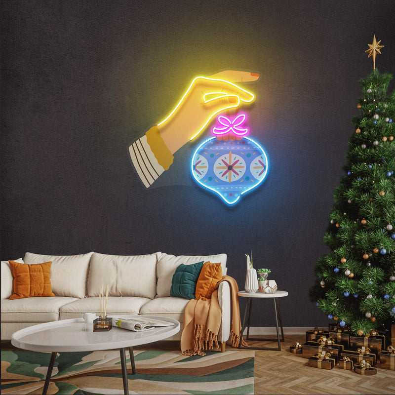 Hanging Christmas Bauble Neon Sign - Custom Neon Signs | LED Neon Signs | Zanvis Neon®
