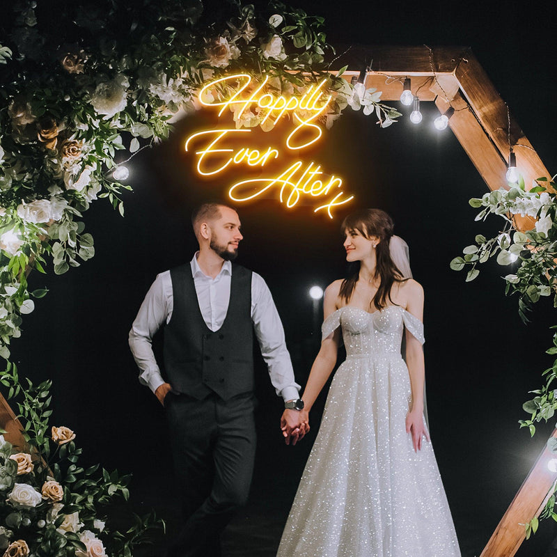 Happily Ever After Wedding Neon Sign - Custom Neon Signs | LED Neon Signs | Zanvis Neon®
