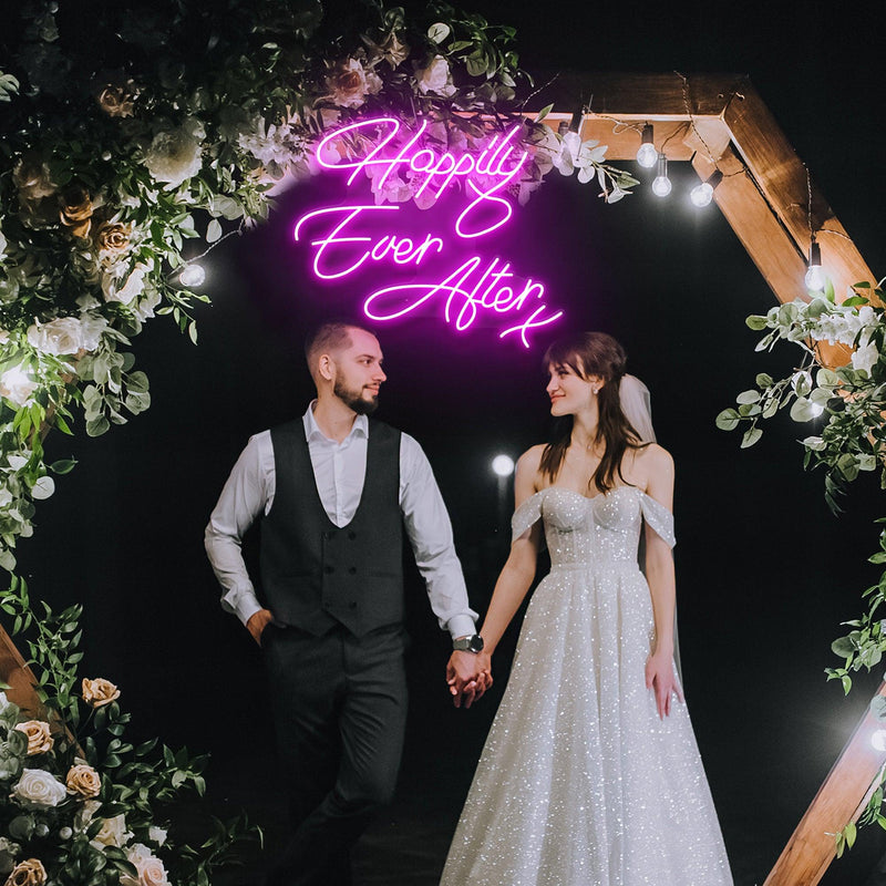 Happily Ever After Wedding Neon Sign