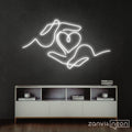 Heart and Hands Neon Sign