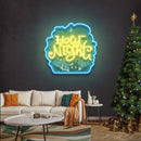 Holy Night Xmas LED Neon Acrylic Artwork - Custom Neon Signs | LED Neon Signs | Zanvis Neon®