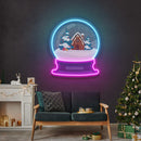 House Scene Globe Christmas LED Neon Acrylic Artwork - Custom Neon Signs | LED Neon Signs | Zanvis Neon®