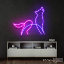 Howling Wolf Neon Sign - Custom Neon Signs | LED Neon Signs | Zanvis Neon®
