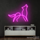 Howling Wolf Neon Sign - Custom Neon Signs | LED Neon Signs | Zanvis Neon®