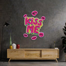 Kiss Me Led Neon Acrylic Artwork - Custom Neon Signs | LED Neon Signs | Zanvis Neon®