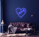 Love Beat Neon Sign - Custom Neon Signs | LED Neon Signs | Zanvis Neon®