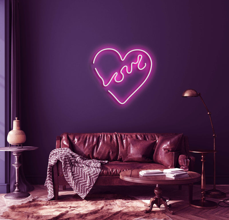Love Beat Neon Sign - Custom Neon Signs | LED Neon Signs | Zanvis Neon®