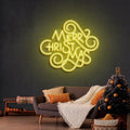 Merry Christmas Typo Neon Sign - Custom Neon Signs | LED Neon Signs | Zanvis Neon®
