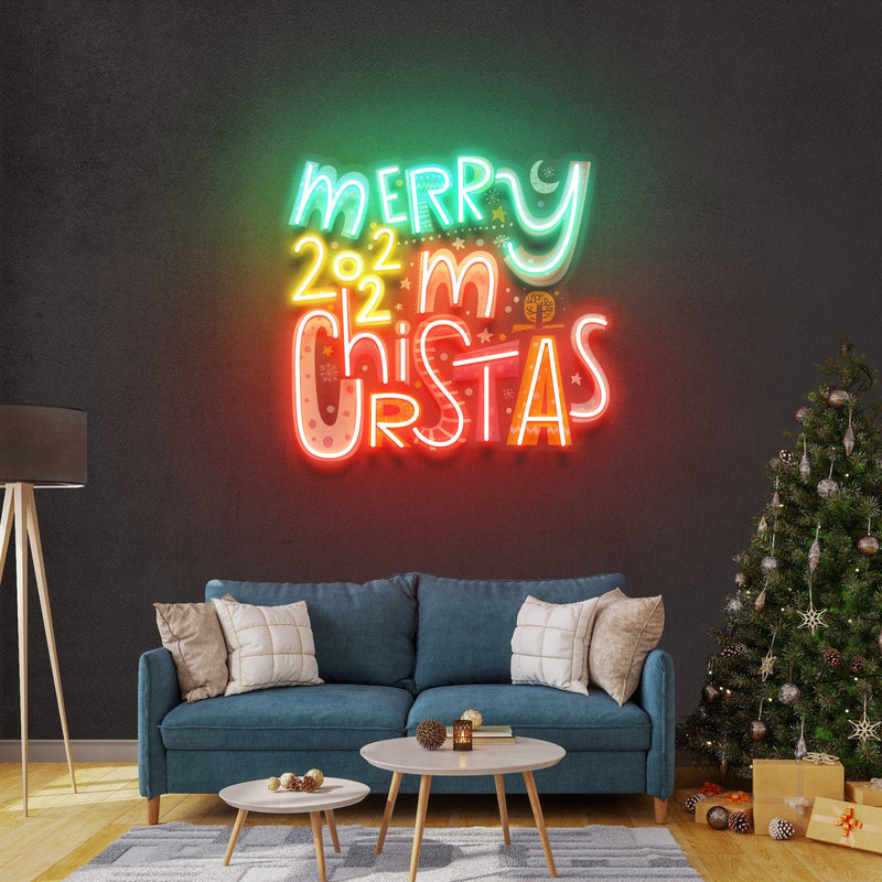 Merry Christmas 2022 Neon Sign - Custom Neon Signs | LED Neon Signs | Zanvis Neon®