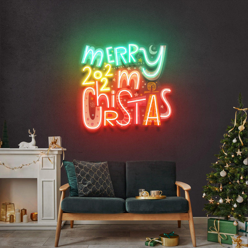 Merry Christmas 2022 Neon Sign - Custom Neon Signs | LED Neon Signs | Zanvis Neon®