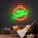 Merry Christmas Ball Neon Sign - Custom Neon Signs | LED Neon Signs | Zanvis Neon®