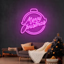 Merry Christmas Ball Neon Sign - Custom Neon Signs | LED Neon Signs | Zanvis Neon®