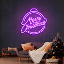 Merry Christmas Ball Neon Sign - Custom Neon Signs | LED Neon Signs | Zanvis Neon®