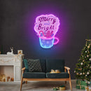 Merry Christmas Mug Neon Sign - Custom Neon Signs | LED Neon Signs | Zanvis Neon®