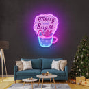 Merry Christmas Mug Neon Sign - Custom Neon Signs | LED Neon Signs | Zanvis Neon®