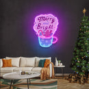 Merry Christmas Mug Neon Sign - Custom Neon Signs | LED Neon Signs | Zanvis Neon®