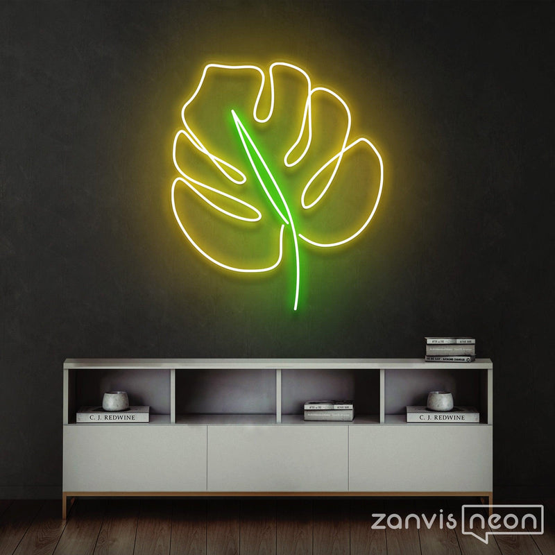 Monstera Leaf Neon Sign - Custom Neon Signs | LED Neon Signs | Zanvis Neon®
