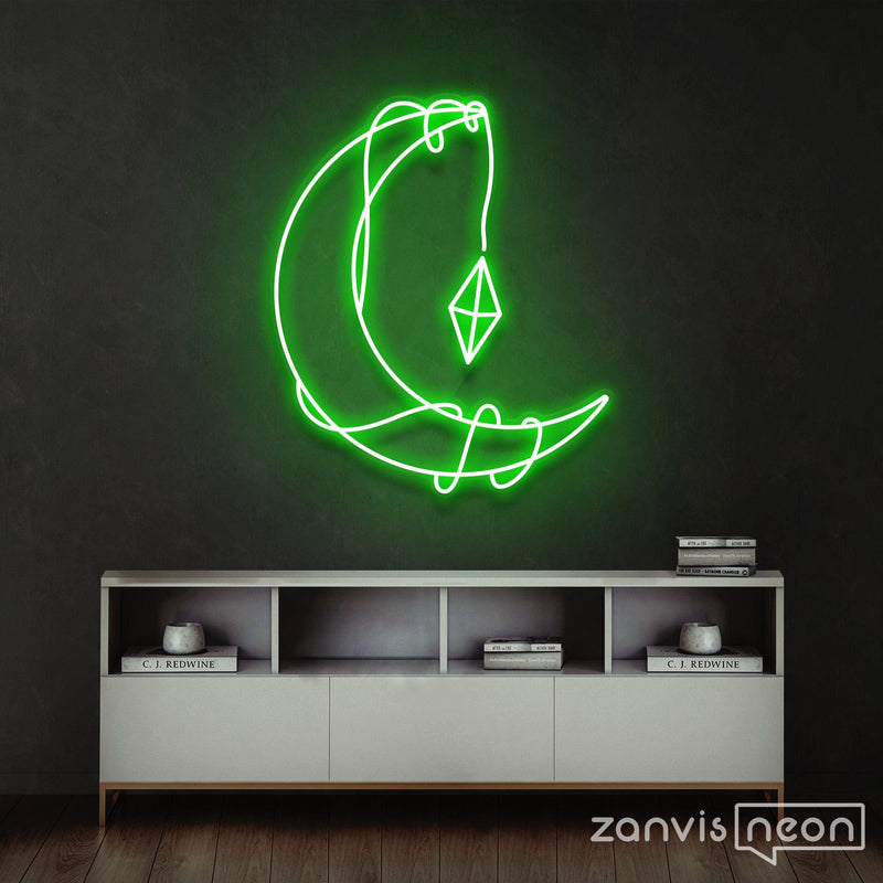 Moon Lamp Neon Sign - Custom Neon Signs | LED Neon Signs | Zanvis Neon®
