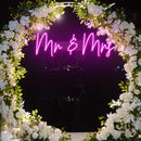 mr and mrs neon sign