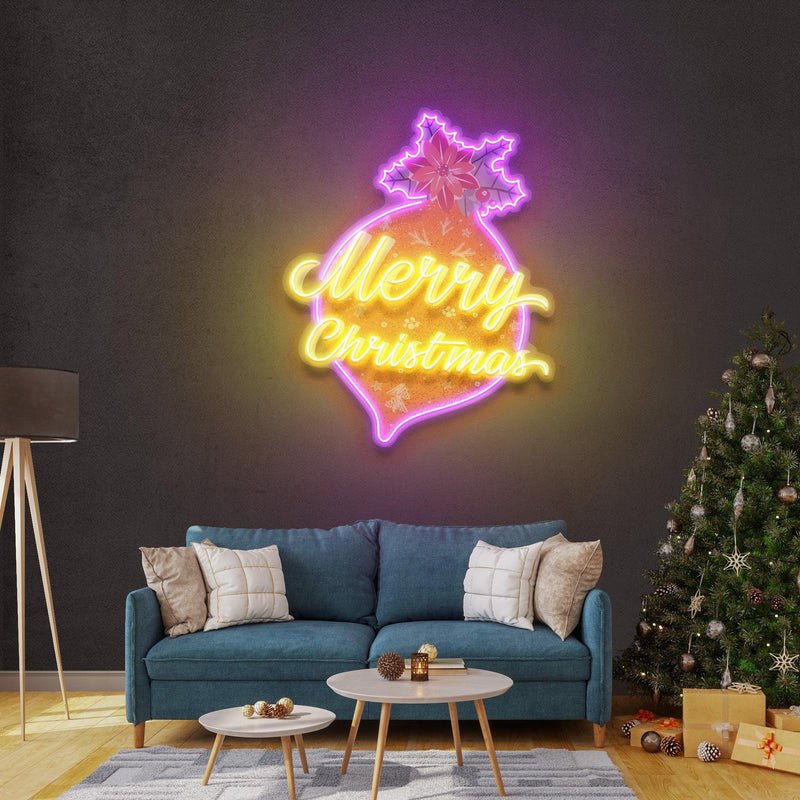 Noel Bauble Christmas LED Neon Acrylic Artwork - Custom Neon Signs | LED Neon Signs | Zanvis Neon®
