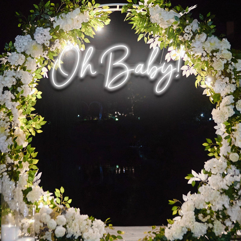 Oh Baby Wedding Neon Sign - Custom Neon Signs | LED Neon Signs | Zanvis Neon®